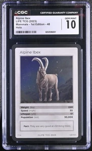 CGC 10 Alpine Ibex HOLO #48/100 LIFE TCG Mammals - Picture 1 of 2