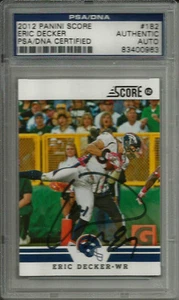 2012 Panini Score Eric Decker Denver Broncos Signed Auto Card PSA/DNA Slabbed - Picture 1 of 1