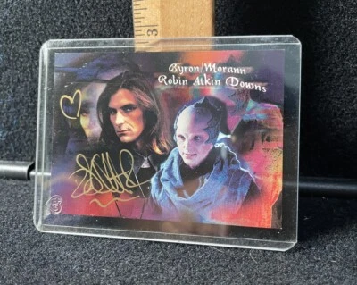SIGNED! Babylon 5 Profiles 1998 Skybox Byron Morann Robin Atkin Downes - Image 1 of 4