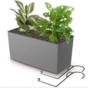 Blumenkübel Blumentopf Rattan Trapez Mocca Glatt Struktur H 19,5 cm 12 L  - Bild 1 von 11