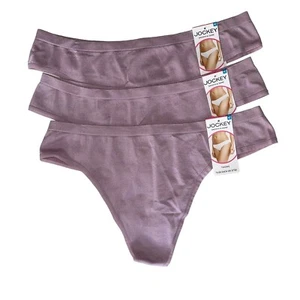 JOCKEY Womens Size XXL Smooth & Shine Seamfree Seamless Thong Panties 3 Pair NWT - Picture 1 of 7