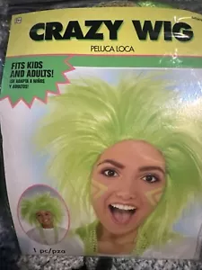 Costume Halloween "PARRUCCA PAZZA" ADATTA A BAMBINI+ADULTI NUOVO IN CONFEZIONE!! - Foto 1 di 2