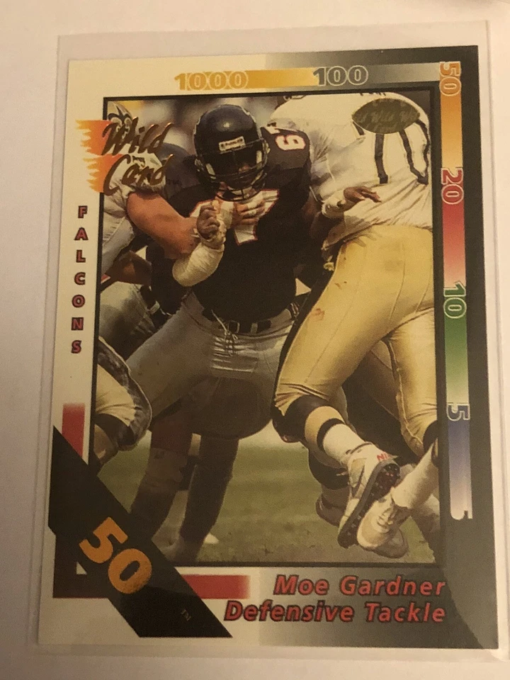 Moe Gardner Atlanta Falcons 1992 Wild Card 50 Stripe #151 - Image 1 of 1
