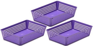 3-Pack Plastic Storage Baskets for Office Drawer, Desk, 32-1182-3 - Picture 1 of 14