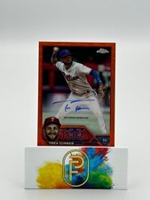 2023 Topps Chrome TREA TURNER Orange Wave Refractor Auto /25