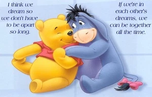 Winnie the Pooh and Eeyore - I think we dream - plancha sobre transferencia 5x8 - Imagen 1 de 1
