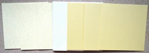 6 Single Fold Parchment & Pearl Card Blanks 135mm Sq & White Envelopes NEW - Imagen 1 de 1