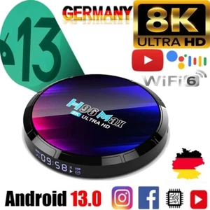 H96 MAX TV Box 5G WIFI6 8K HD 16/32/64GB Android 13.0 Smart Media Player 2023 DE - Picture 1 of 21