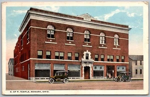 Newark Ohio 1929 Postkarte Ritter von Pythias Temple Cars Studio - Bild 1 von 2