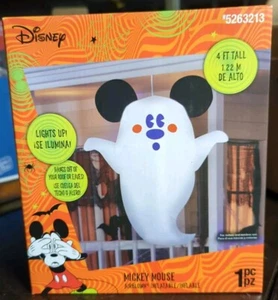 NEW Disney Gemmy Halloween Mickey Mouse Ghost Hanging Airblown Inflatable 4 ft - Picture 1 of 3