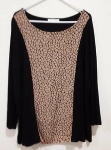 REGATTA Top Womens Size 14 Stretch Black 3/4 Sleeve Casual Party - Picture 1 of 17