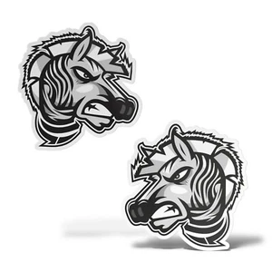 X2 Sticker ZEBRA Adhesivo PVC Auto Moto Camper 4X4 Fuoristrada Casco Laptop Casa - Imagen 1 de 14