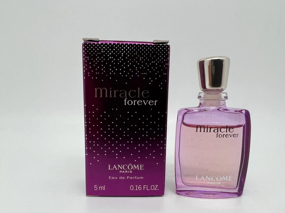 MIRACLE FOREVER por LANCOME 0,16 FL oz/5 ml eau de parfum miniatura en caja Foto 1 de 3