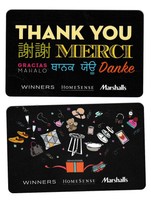 2 collectible WINNERS MARCHALLS HOMESENCE TJX STYLE+ gift card cards Canada 