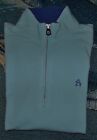 B. DRADDY 1/4 Reißverschluss Golfpullover Pullover Jacke Shirt SHOREACRES CLUB blau Größe M