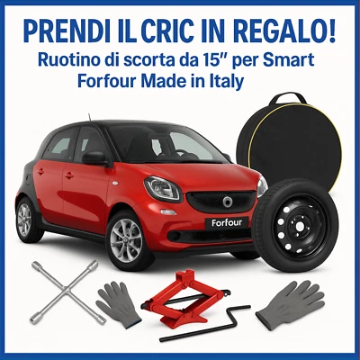 Platzsparend Notrad 15 Intelligent Forfour 2014-2021 Cric Geschenk Key Tasche + - Bild 1 von 4