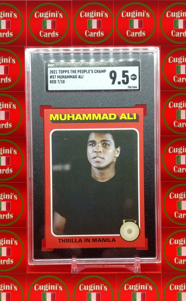 2021 Topps The People's Champ #57 Muhammad Ali Red 7/10 SGC 9.5 🏆 🔥 - Image 1 of 4