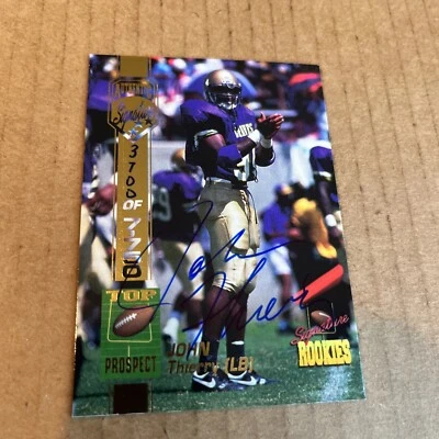 1994 Signature Rookies AUTO SP John Thierry #54 Alcorn State Football Card (d3) - Image 1 of 2