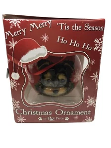E&S Haustiere Hund Weihnachtsschmuck unzerbrechlicher Ball - Yorkie Welpe. - Bild 1 von 5