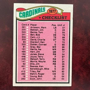 1977 Topps Set ST. LOUIS CARDINALS SQUADRA CHECKLIST CARD #223 NON MARCATO - NR-MINT - Foto 1 di 2