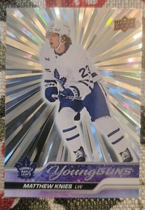 2023-24 UD Young Guns Outburst RC Matthew Knies #222 Toronto Maple Leafs