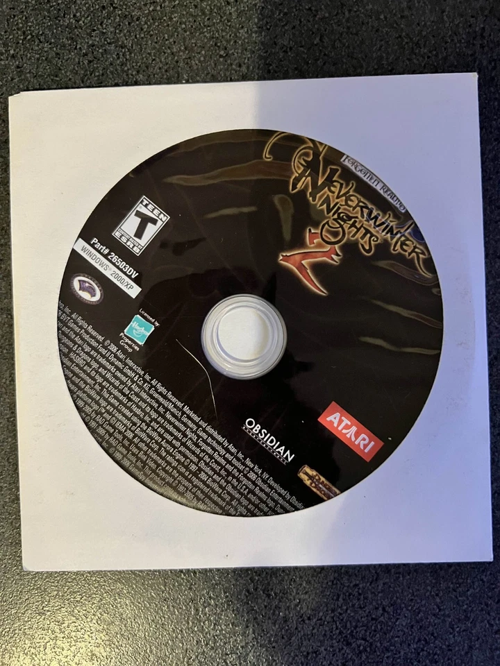 Neverwinter Nights 2 (PC CD-ROM, Atari, 2006) Disc Only Good Condition - Image 1 of 1