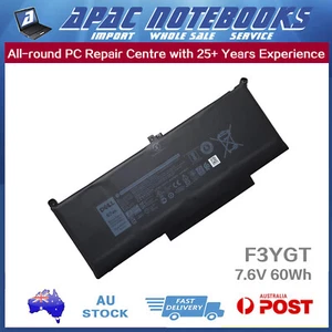 Genuine F3YGT Battery for Latitude 7280 7290 7380 7390 7480 7490 P28S P73G 60Wh - Picture 1 of 1