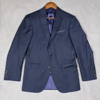 Мужской блейзер Ted Baker London Endurance 38R темно-синий 100% шерсть Trevi приталенный жакет - Изображение 1 из 4