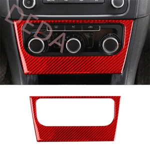 Red Carbon Fiber Air Conditioning Switch Panel Cover For VW Golf 6 MK6 GTI 08-12 - Picture 1 of 12