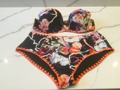 RACHEL ROY  Bikini Top Large CABANA Swimsuit   Bottoms Medium - Image 1 of 4