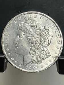 Gema de dólar de plata Morgan 1887-P brillante sin circular como nueva DMPL CW brillo - Imagen 1 de 2