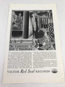 Victor Red Seal Records Vtg 1929 Print Ad Advertising Art - Picture 1 of 3