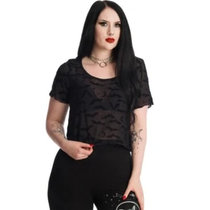 Banned Apparel Prayers Mesh Top Gothic Punk Alternative Skater Emo Grunge - Picture 1 of 3
