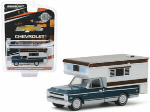 Greenlight 1/64 1969 Chevy C10 Cheyenne with Large Camper Diecast Model #30121