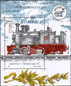 Romania 2002 Steam Engines/Trains/Rail/Railways/Locomotives/Transport m/s s1912 - Picture 1 of 1