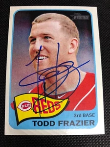 Todd Frazier Reds 2014 Signed Auto Autographed Topps Heritage Card #152 ~ COA - Picture 1 of 6