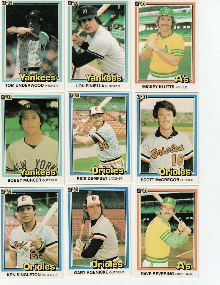 1981 DONRUSS Baseball Complete Your Set 1-250 - Image 1 of 1