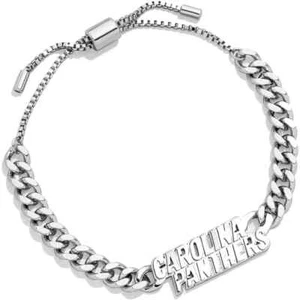 Baublebar NFL Carolina Panthers Silver Curb Chain Bracelet - NWT - CHARITY - Picture 1 of 1