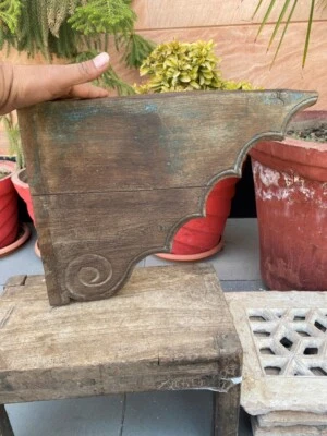 Antiguo panel de madera tallado a mano floral medio arco panel puerta ventana panel raro  Foto 1 de 4