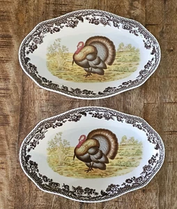 Spode Woodland Thanksgiving Truthahn Gurke Geschirr - 2er Set - NEU - Bild 1 von 2
