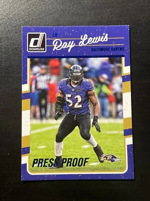 2016 Panini Donruss Football Blue Press Proof #28 Ray Lewis - Image 1 of 2