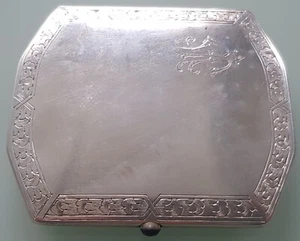 MDS ALTES SILBERETUI MIT GRAVUR VON 1914, STERLINGSILBER - Bild 1 von 5