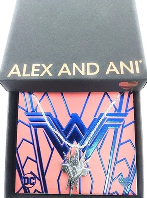 Alex And Ani Wonder Woman Spikes Halskette 26 " Silberglänzend Neu Tag Kiste - Bild 1 von 2