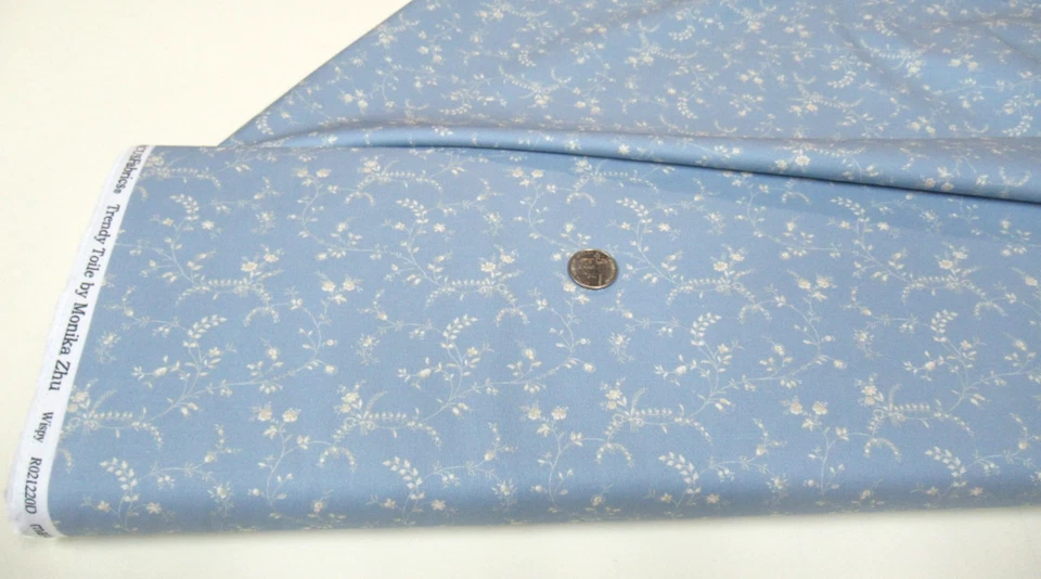 MARCUS FABRICS MARCUS quilt-craft fabric WISPY TOILE blue 2 yds (r-021220) Trendy Toile
