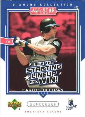 2004 Upper Deck Diamond Collection All-Star Lineup #AS-CB Carlos Beltran - Image 1 of 2