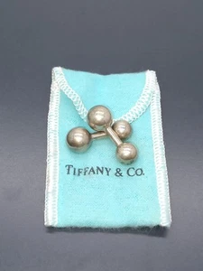 Gemelos de bola con barra de plata de ley 925 Tiffany & Co. - Imagen 1 de 5