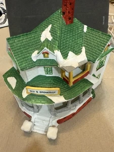 Vintage Lemax 1993 Christmas Village Bed & Breakfast Lighted House Porzellan - Bild 1 von 5