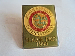Vintage 1990 North American International Livestock Exposition Season Pass Pin - Bild 1 von 2