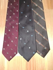 Lot 4x See Pic #2 Horse Racing Jockey Necktie England Fox Hunting Horn Vintage - Picture 1 of 19