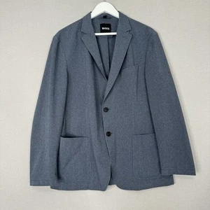 Hugo Boss Mens Blazer Jacket 42R Blue Hanry Performance Stretch Slim Sport Coat - Picture 1 of 16